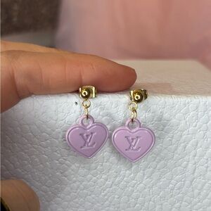 Louis Vuitton Lavender Heart Earrings